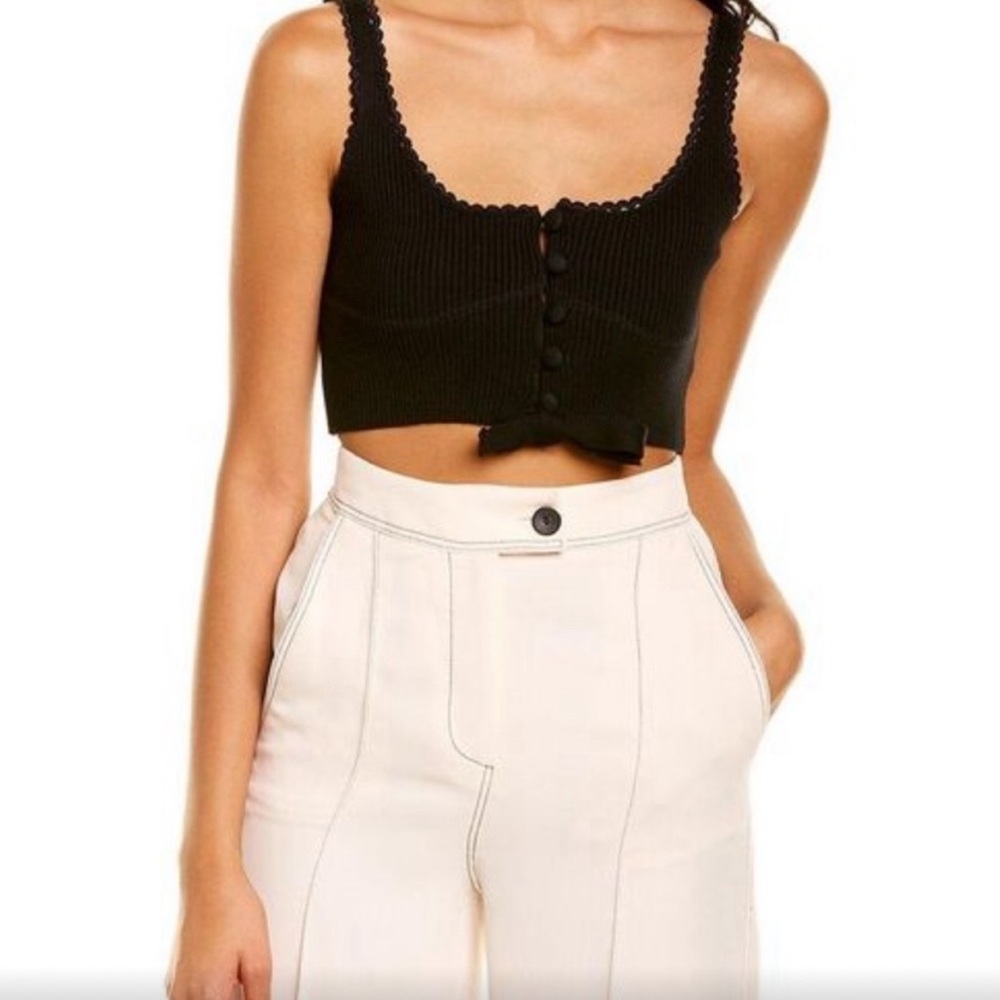 FOR LOVE & LEMONS | Pointelle Knit Crop Tank Top
